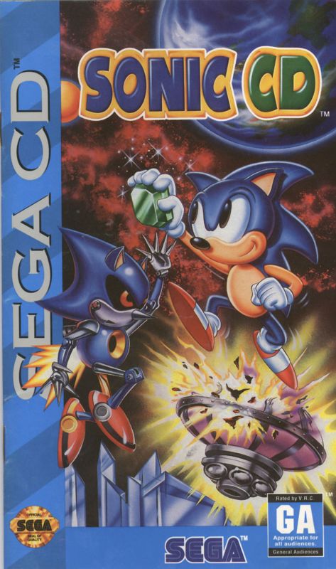 Sonic CD box art for Sega Mega CD